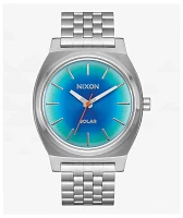 Nixon Time Teller Solar Silver & Rainbow Analog Watch