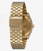 Nixon Time Teller Yellow Gold, Black, & Red Analog Watch