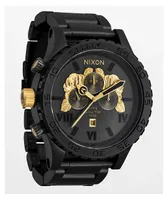 Nixon x 2PAC 51-30 Chrono Black & Gold Analog Watch