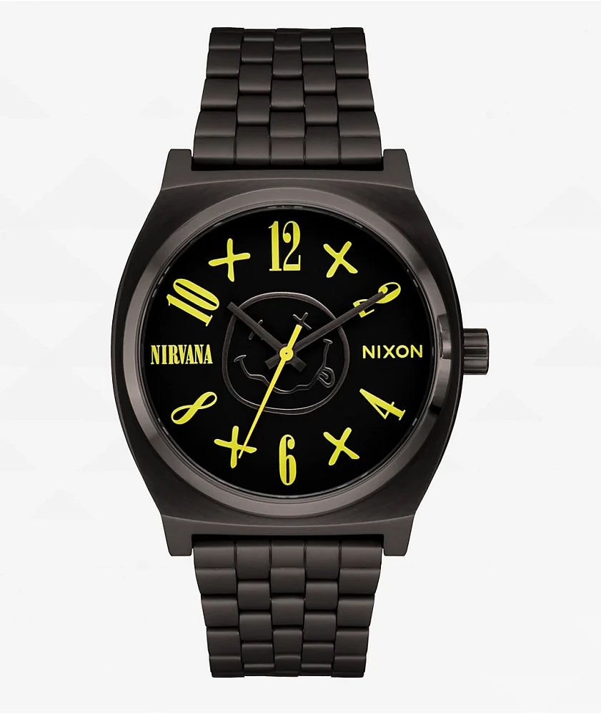 Nixon x Nirvana Time Teller Black Analog Watch