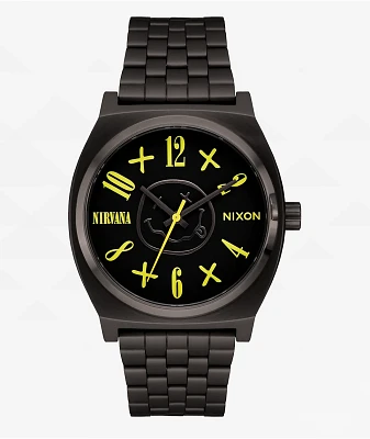 Nixon x Nirvana Time Teller Black Analog Watch