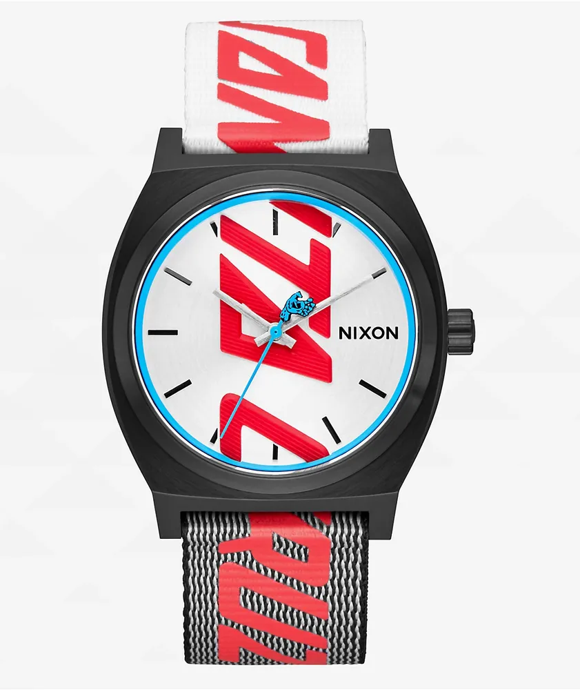 Nixon x Santa Cruz Time Teller Black & Silver Analog Watch