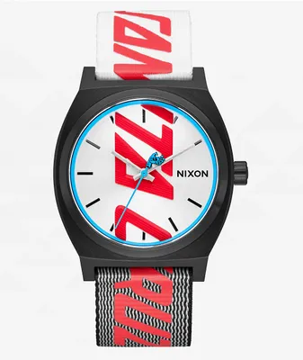 Nixon x Santa Cruz Time Teller Black & Silver Analog Watch