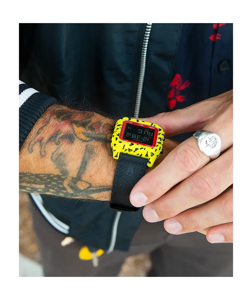 Nixon x The Rolling Stones Staple Black & Yellow Digital Watch