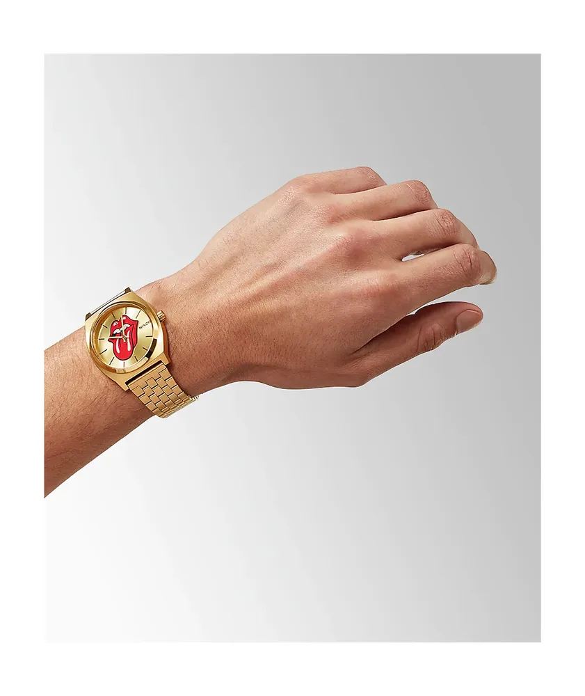 Nixon x The Rolling Stones Time Teller Gold Analog Watch