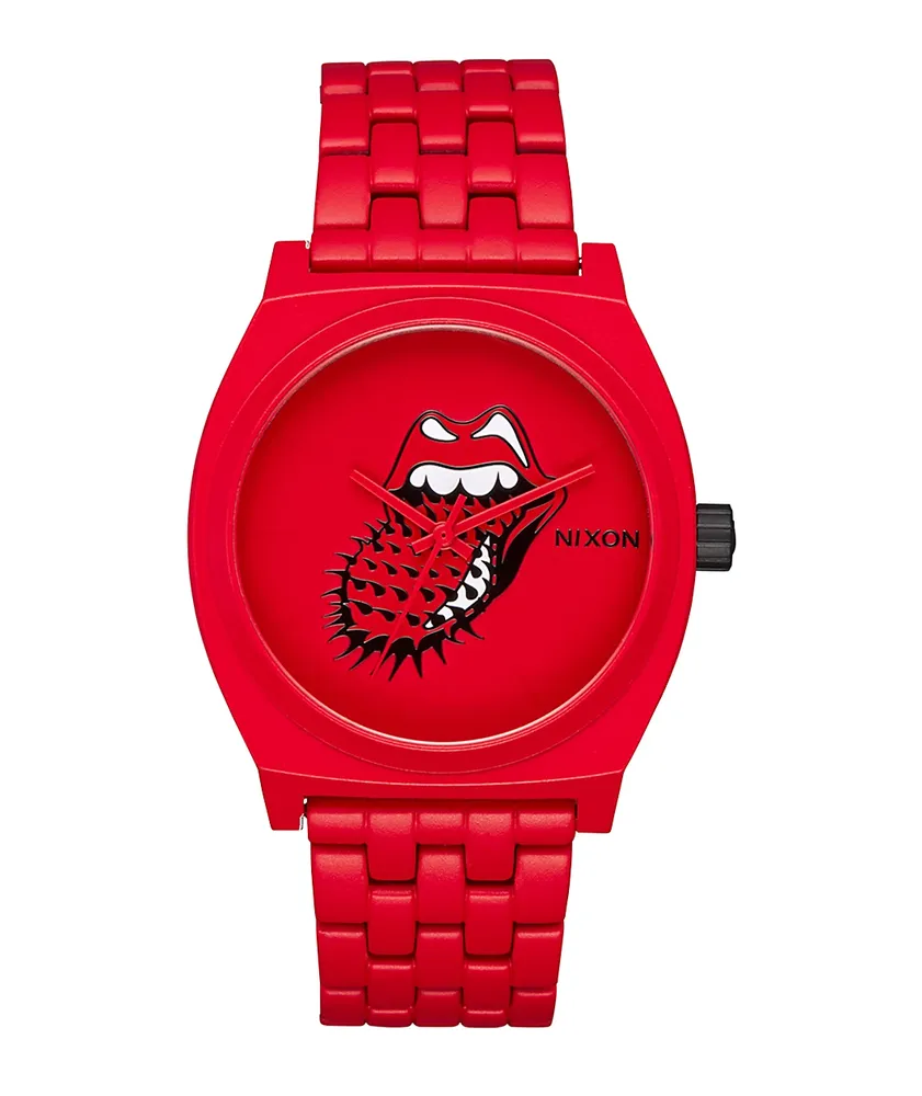 Nixon x The Rolling Stones Time Teller Red Analog Watch