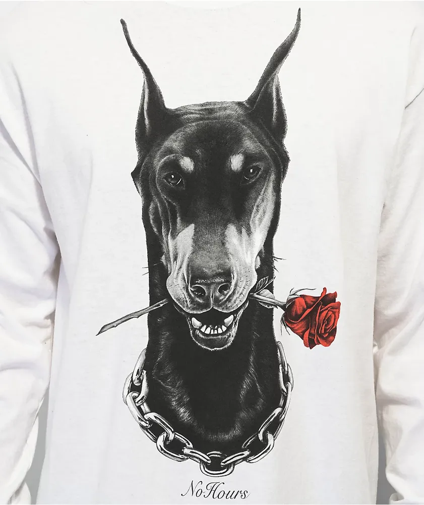 NoHours Doby White Long Sleeve T-Shirt 