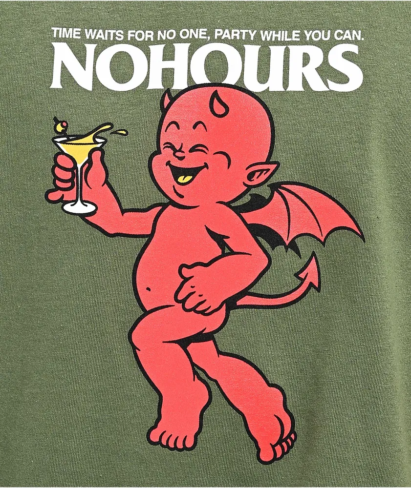 NoHours Party Green T-Shirt