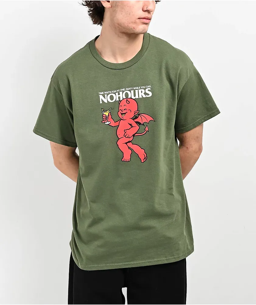 NoHours Party Green T-Shirt