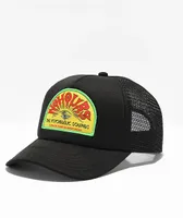 NoHours Psychedelic Sounds Black Trucker Hat