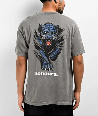 NoHours Ripped Charcoal T-Shirt