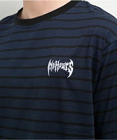 NoHours Time Code Stripe Dark Navy & Black T-Shirt