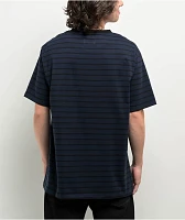 NoHours Time Code Stripe Dark Navy & Black T-Shirt