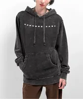 Nowhere Fast Chain Black Mineral Wash Hoodie