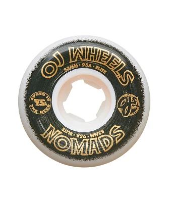 OJ Elite Nomads 53mm 95a White Skateboard Wheels