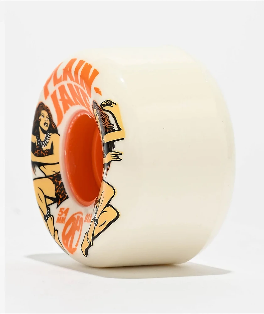 OJ Plain Jane Jungle Keyframe 54mm 92a White Skateboard Wheels