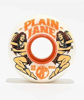 OJ Plain Jane Jungle Keyframe 54mm 92a White Skateboard Wheels