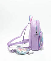 OMG Accessories Rhinestone Quilted Ombre Mini Backpack