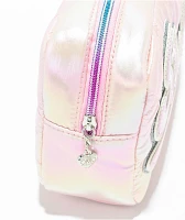 OMG Accessories Stuff Quilted Metallic Pink Pouch