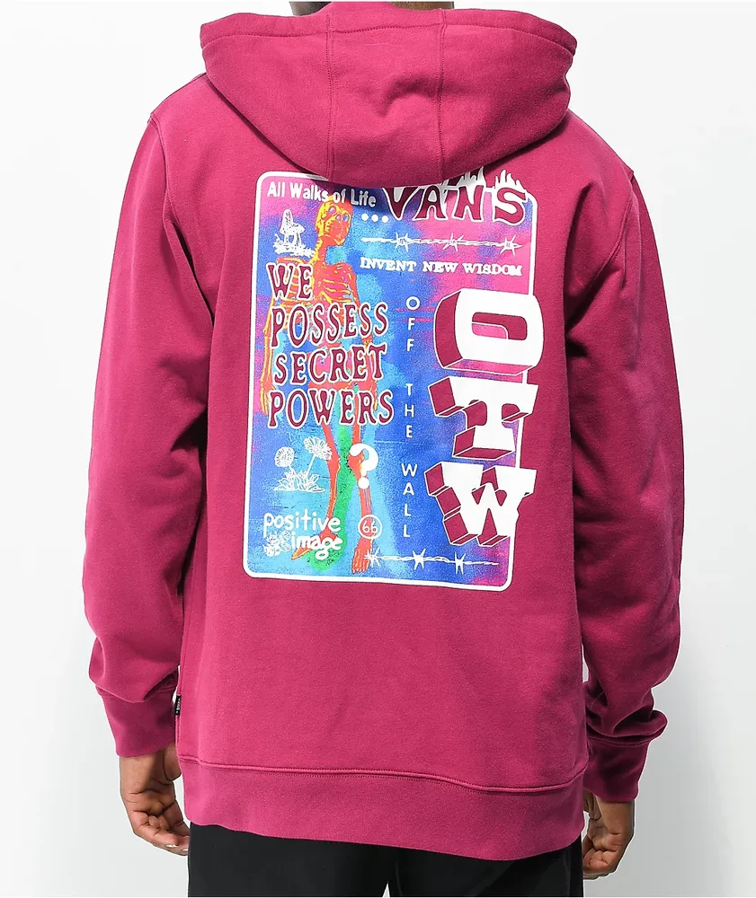 OTW Positive Vibes Dark Pink Hoodie