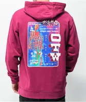 OTW Positive Vibes Dark Pink Hoodie