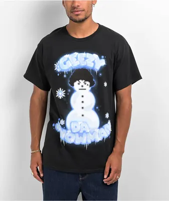 OTXBOYZ Airbrush Snowman Black T-Shirt