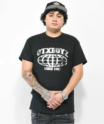 OTXBOYZ Globe Foil Black T-Shirt