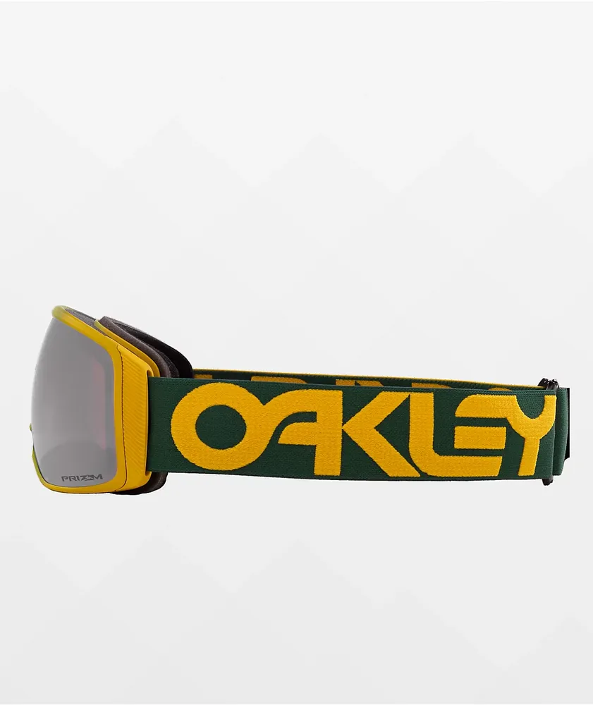 Oakley Flight Tracker L Prizm Black Iridium Hunter Green & Gold Snowboard Goggles