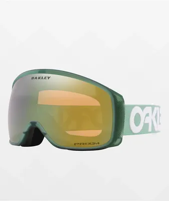 Oakley Flight Tracker L Prizm Black Iridium Hunter Green & Gold Snowboard Goggles