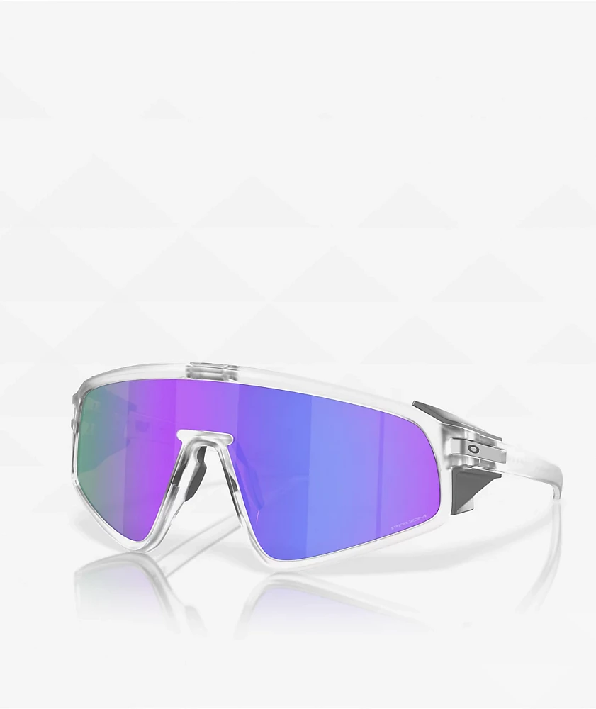 Oakley Latch Panel Matte Clear & Prizm Violet Sunglasses