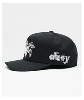 Obey Arise Black Snapback Hat