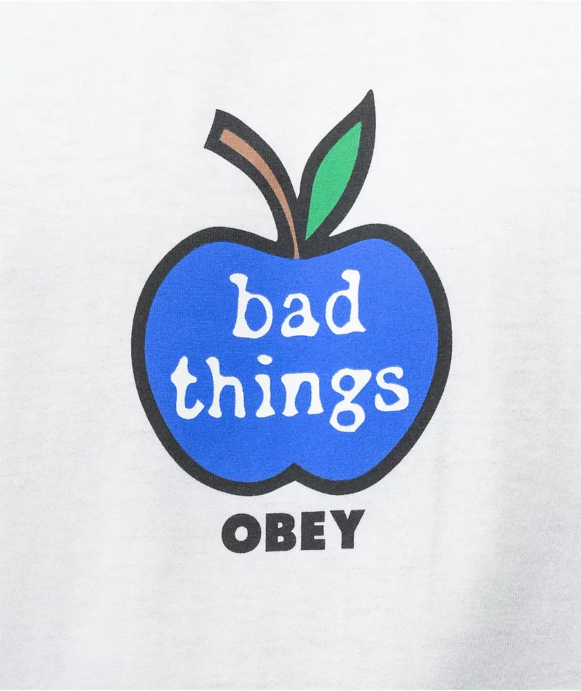 Obey Bad Things White Long Sleeve T-Shirt