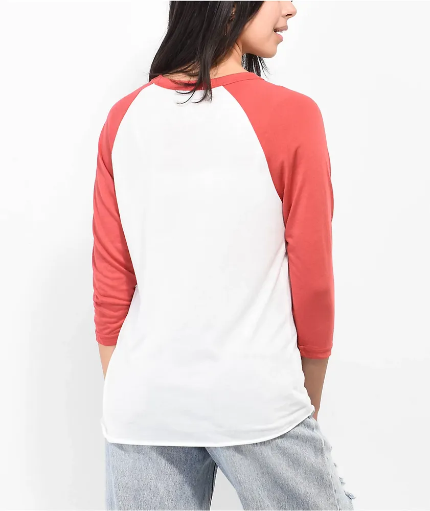 Obey Basic Vintage Red Raglan T-Shirt