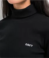 Obey Belle Black Turtle Neck Sweater