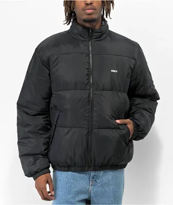 Obey Benny Black Reversable Puffer Jacket