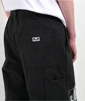 Obey Big Timer Black Double Knee Carpenter Pants