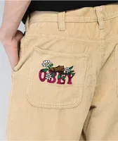 Obey Big Timer Cream Corduroy Pants