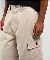 Obey Bigwig Baggy Twill Silver Grey Cargo Pants