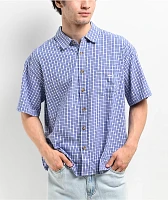 Obey Bigwig Gallo Surf Blue Multi Short Sleeve Button Up Shirt