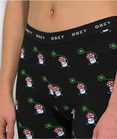 Obey Biscayne Mushroom Black Bike Shorts