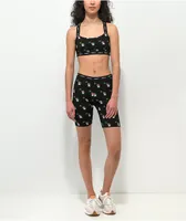 Obey Biscayne Mushroom Black Bike Shorts