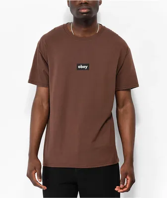 Obey Black Bar 2 Brown T-Shirt