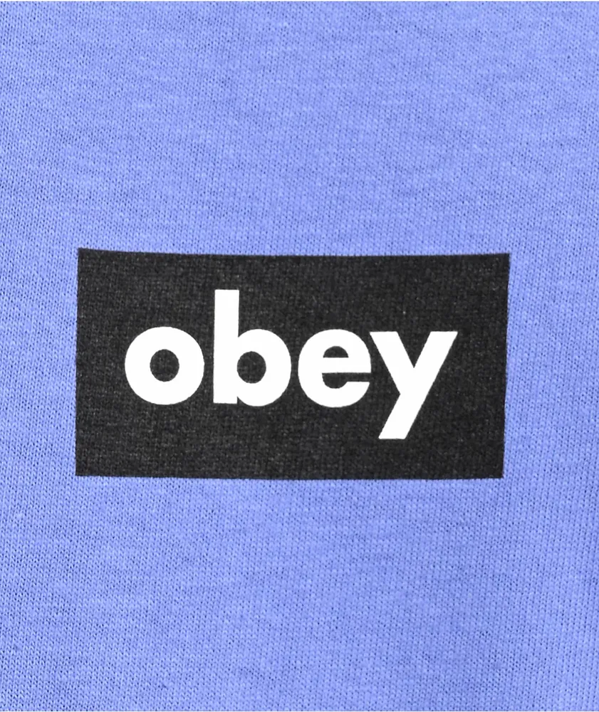 Obey Black Bar Purple T-Shirt