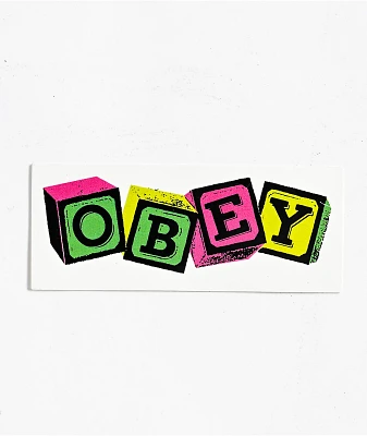 Obey Blocks Sticker