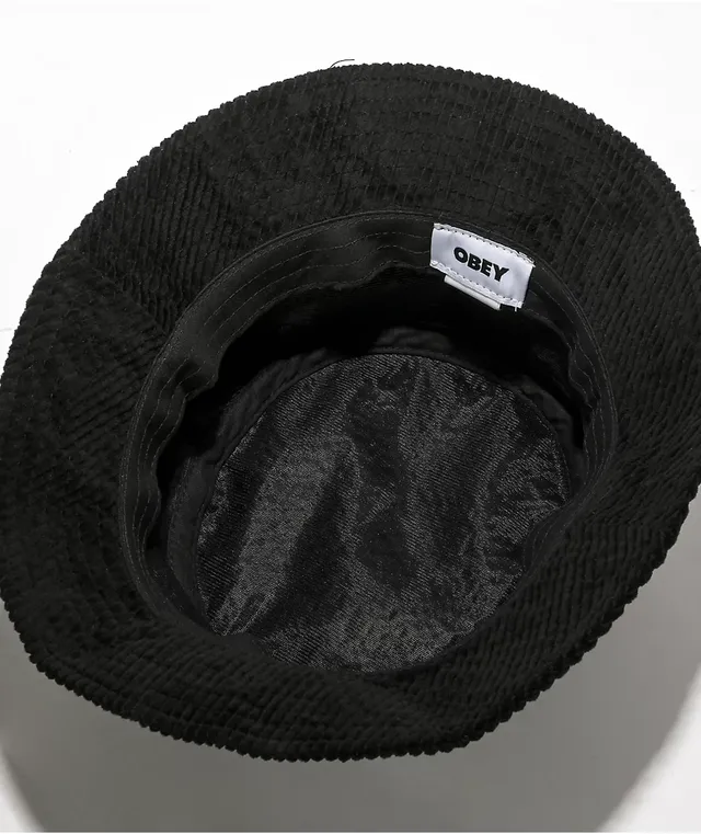 Paterson Le Pom Black Corduroy Bucket Hat