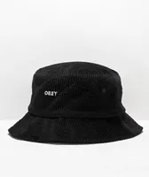 Obey Bold Black Corduroy Bucket Hat