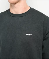Obey Bold Icon Face Charcoal T-Shirt