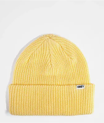 Obey Bold Organic Butter Yellow Beanie