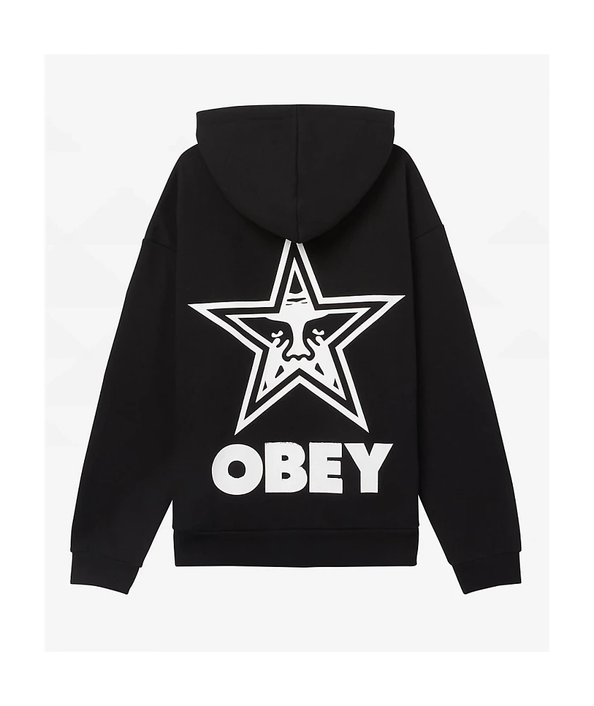 Obey Bold Star Heavyweight Black Hoodie