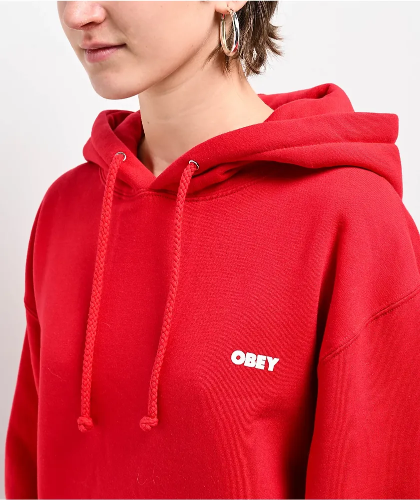 Obey Bold Type Red Hoodie